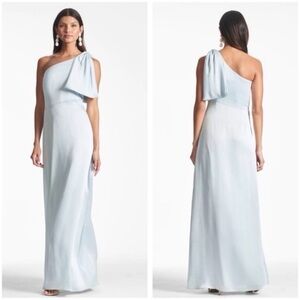 NEW Sachin + Babi One-Shoulder Light Blue Evening Gown